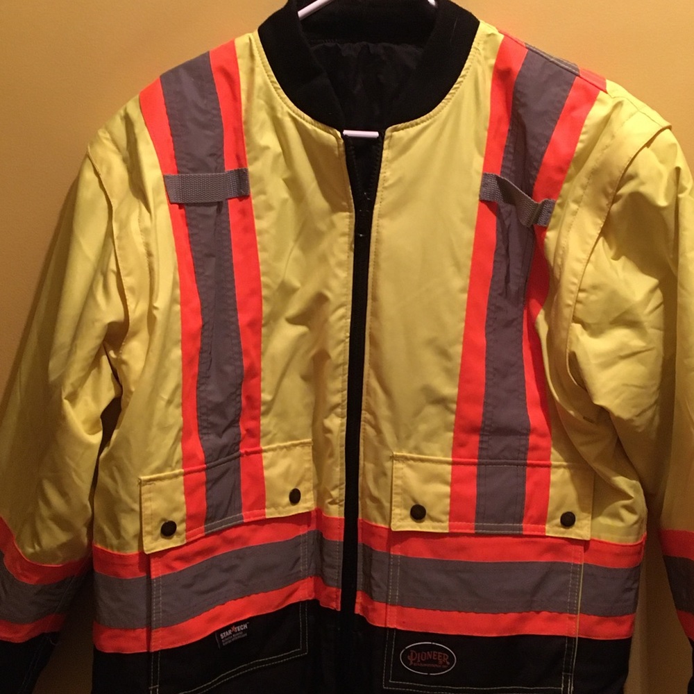 Mens hi-visual reflective jacket